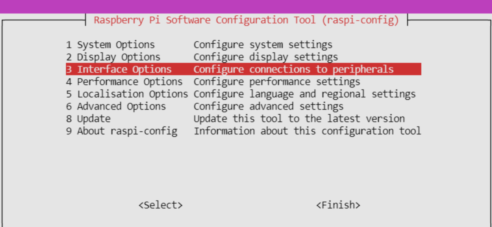 进入Interface Options选项